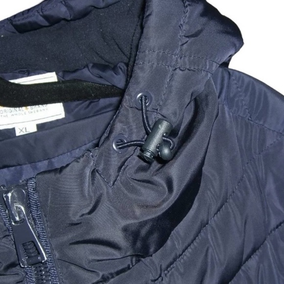 Elora Coat Puffer Long Full Length Warm Ski Winter Vacation Navy Blue Heavy Hood - Picture 13 of 16